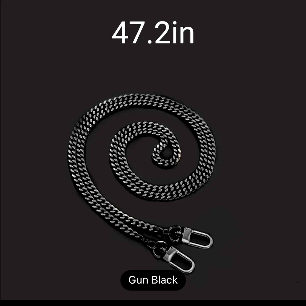 New in Package Gun Metal Bag Chain
